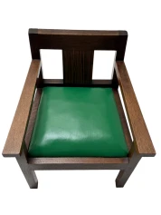 1920s Art Deco Modernist Desk and Armchair Set in Solid Oak